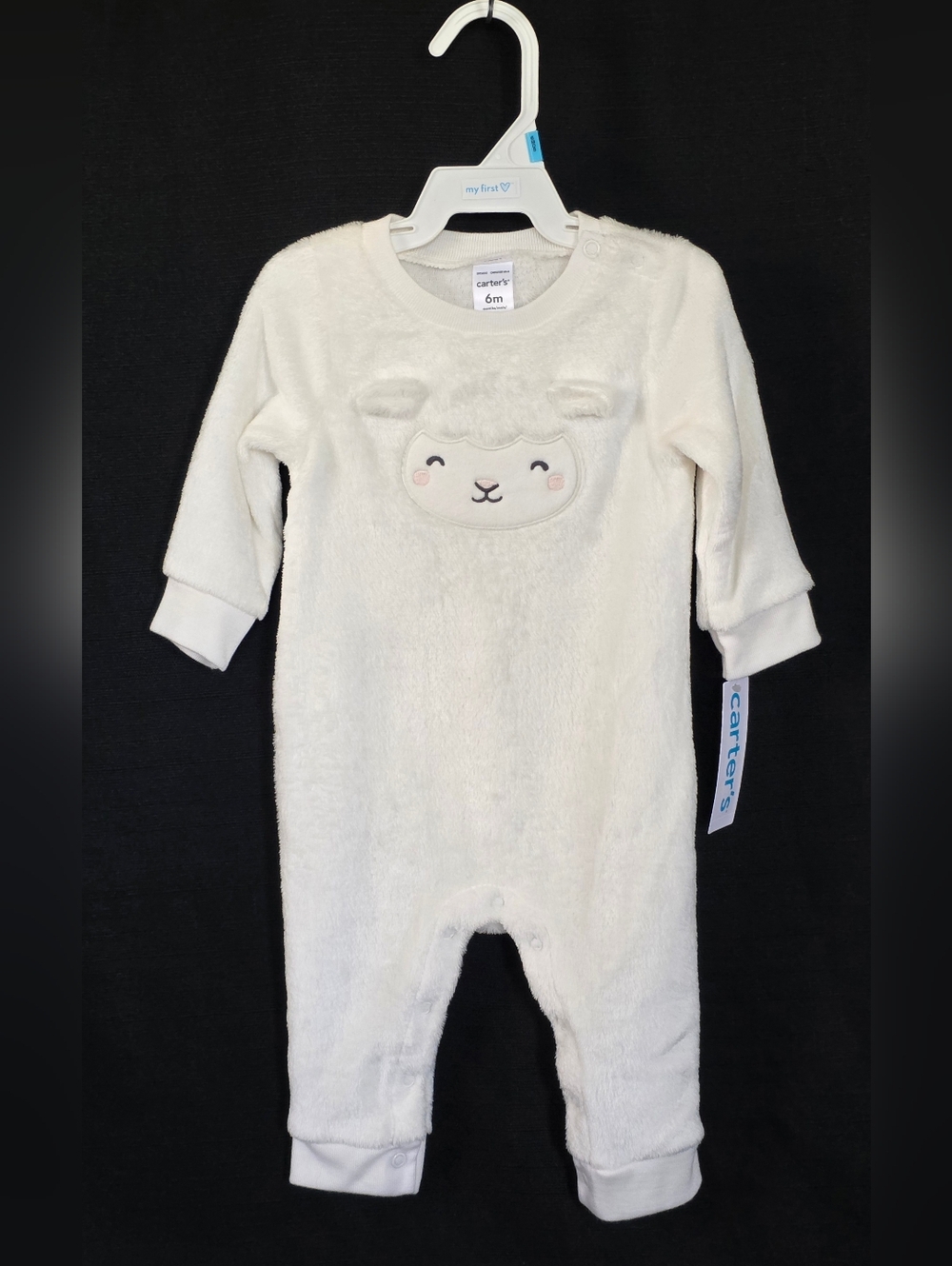 Carter's Baby Sheep Fuzzy Jumpsuit 6 Months